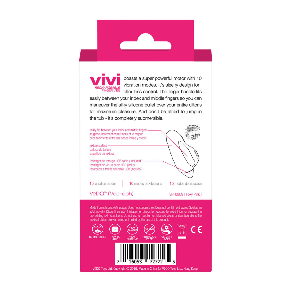 VeDO Vivi Finger Vibe - Foxy Pink VeDO