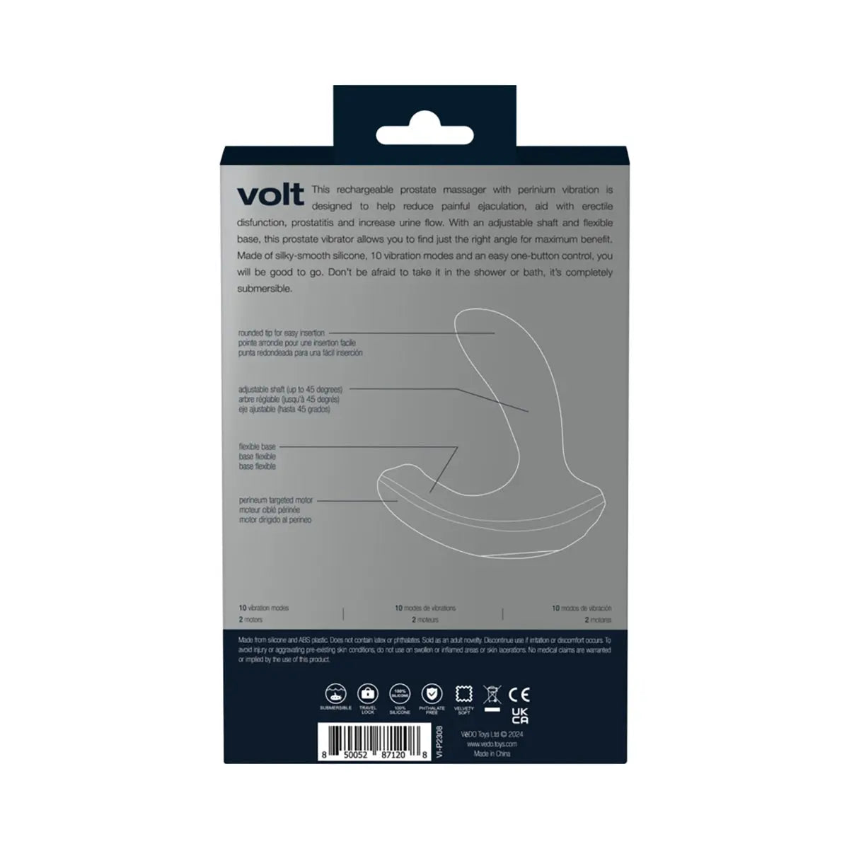 VeDO Volt Rechargeable Prostate Vibe Black - GreatEagleInc
