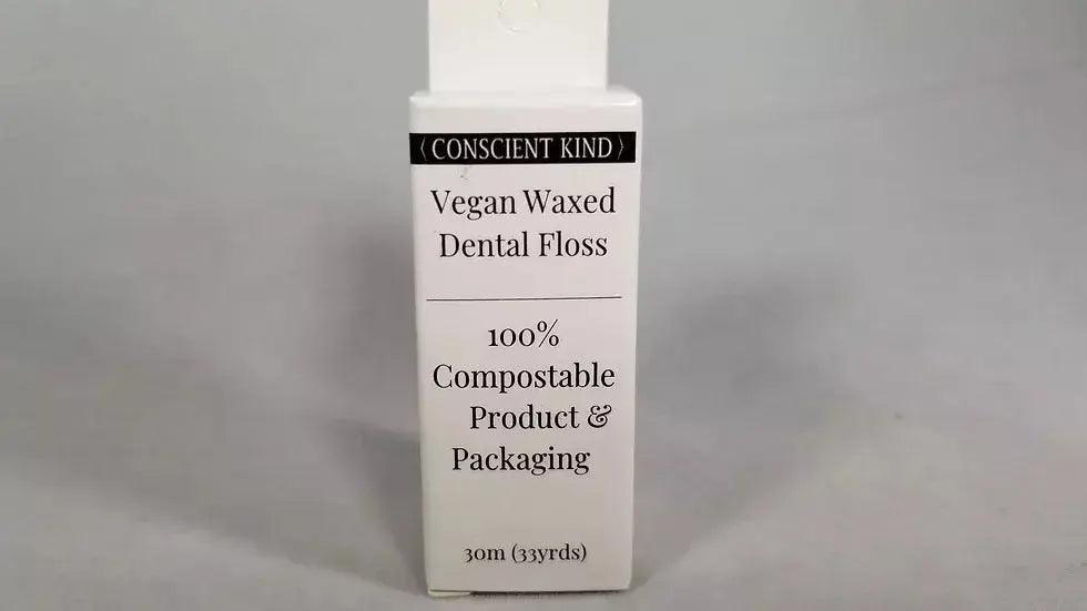Vegan Waxed Zero-Waste Dental Floss - Mint Conscient Kind