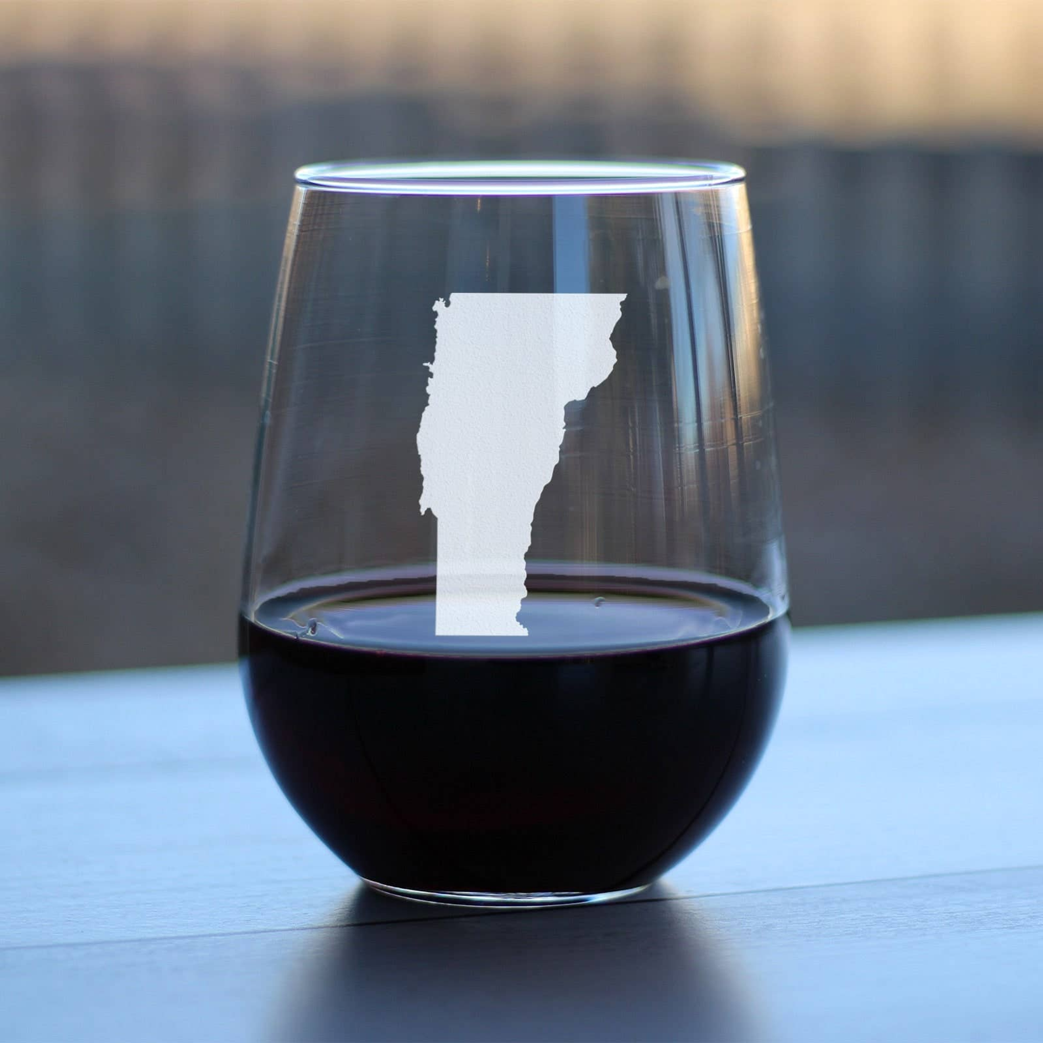 Vermont Outline Stemless Wine Glass - Vermonters Gifts Bevvee