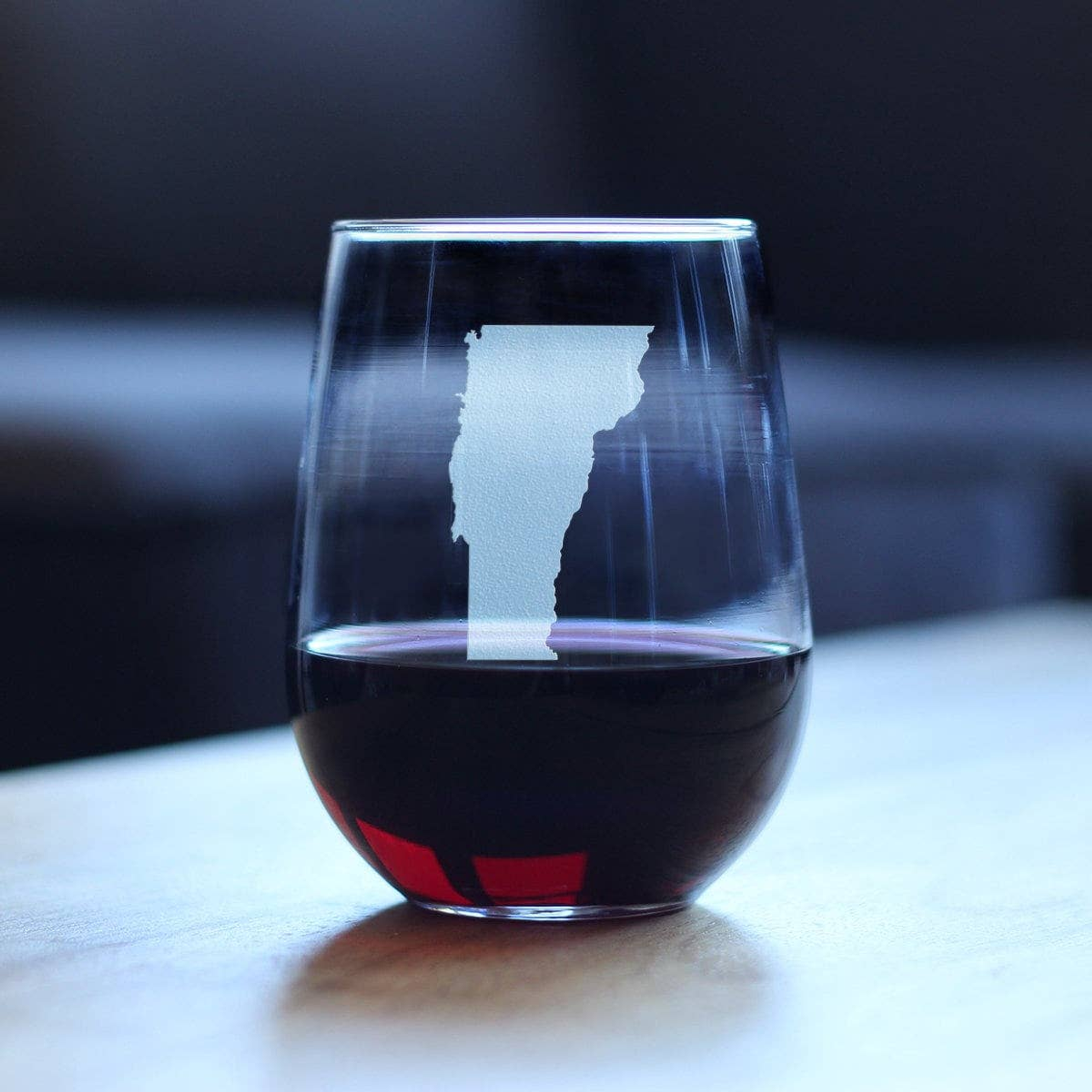 Vermont Outline Stemless Wine Glass - Vermonters Gifts Bevvee