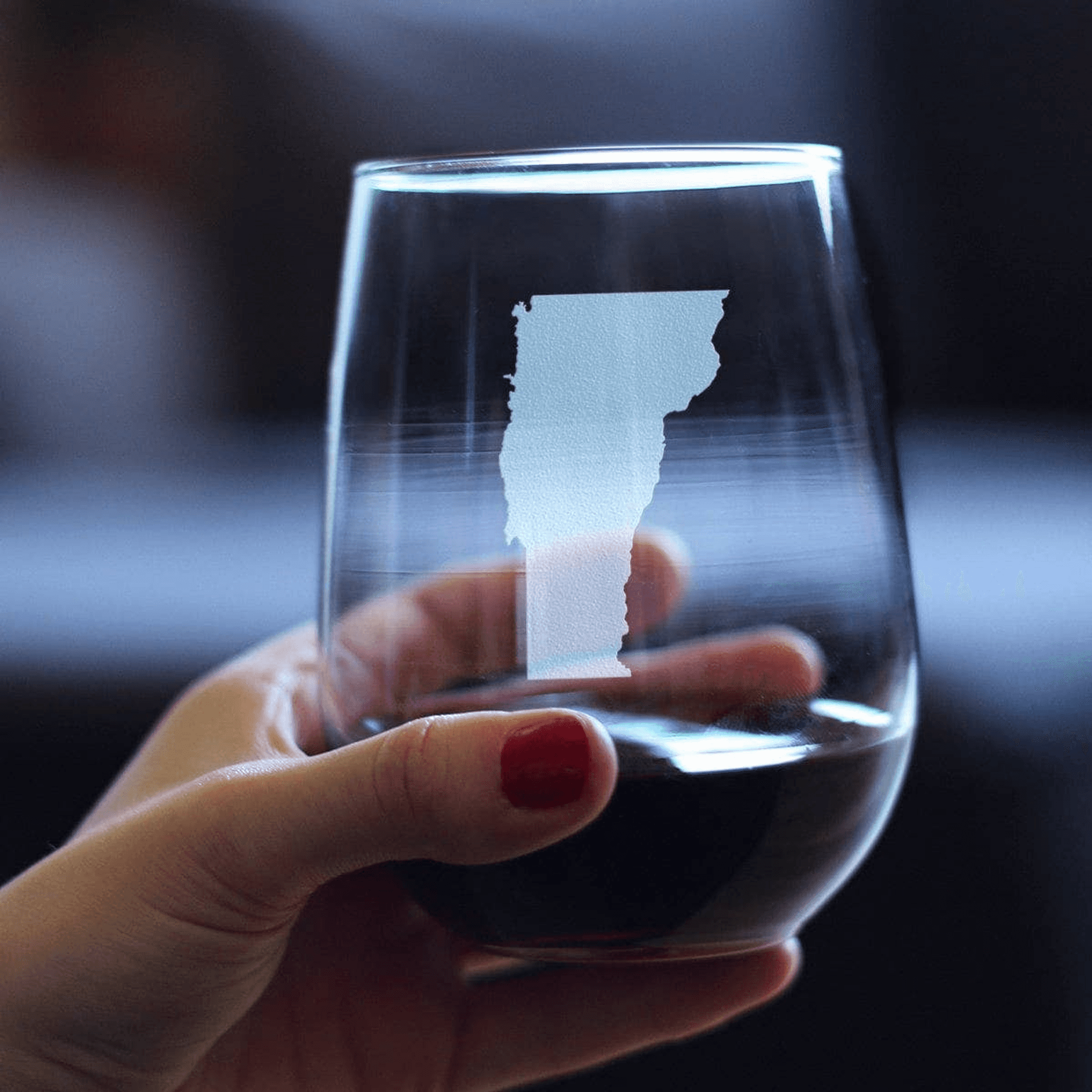 Vermont Outline Stemless Wine Glass - Vermonters Gifts Bevvee