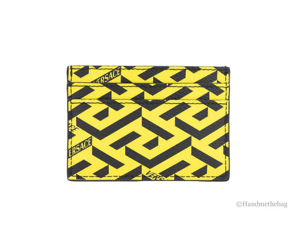 Versace La Greca Pineapple Signature Coated Canvas Card Case JV Deals