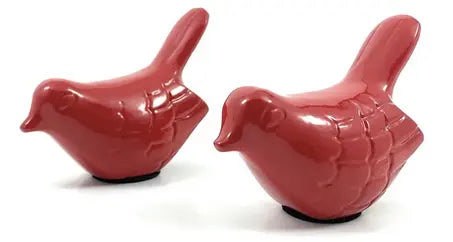 Vibhsa Bird Figurine of Health and Happiness Red (Set of 2, 3.5"L) Classy R Us LLC