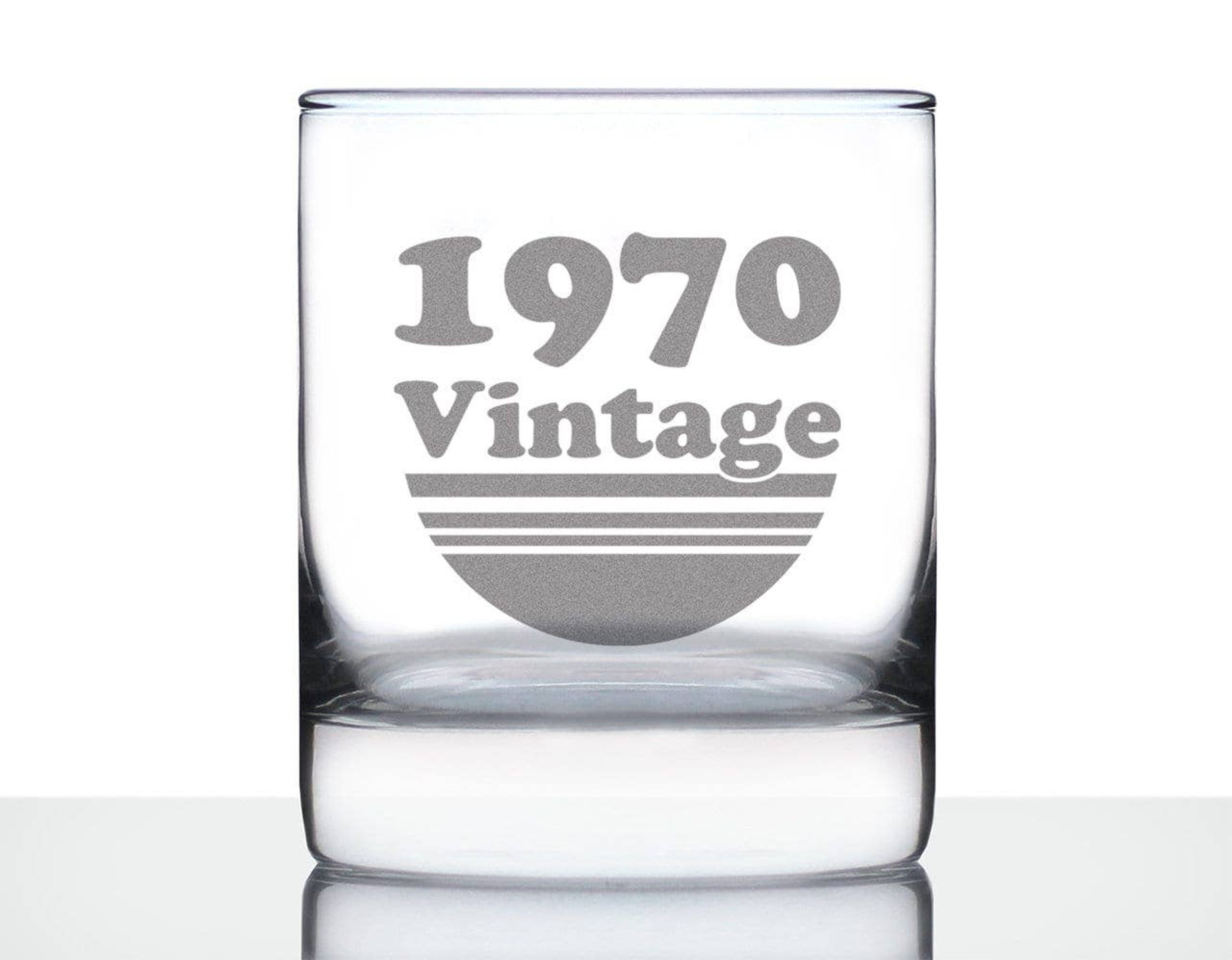 Vintage 1970 Whiskey Rocks Glass - 54th Birthday Gifts Bevvee