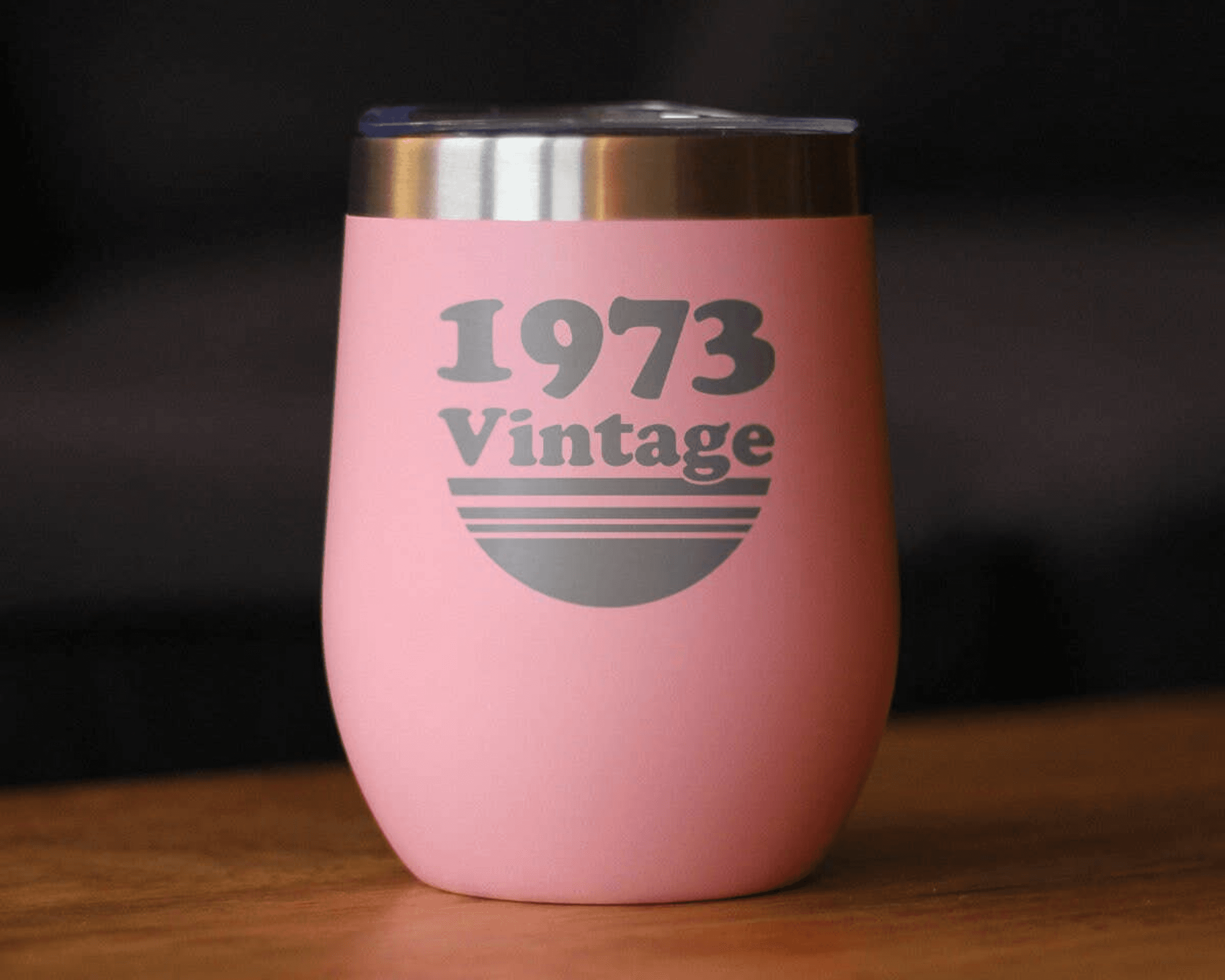 Vintage 1973 Insulated Wine Tumbler - 51st Birthday Gifts Bevvee