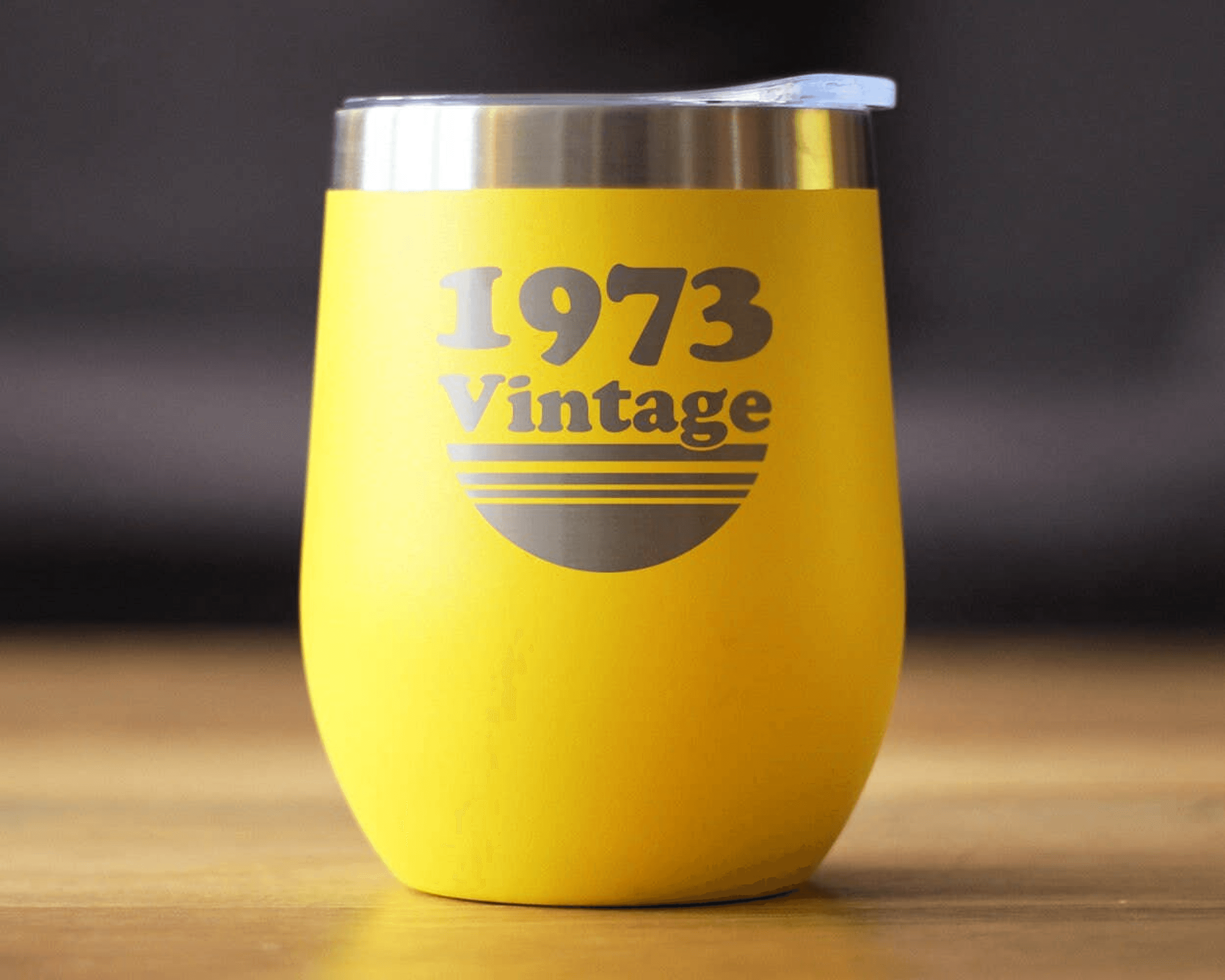 Vintage 1973 Insulated Wine Tumbler - 51st Birthday Gifts Bevvee