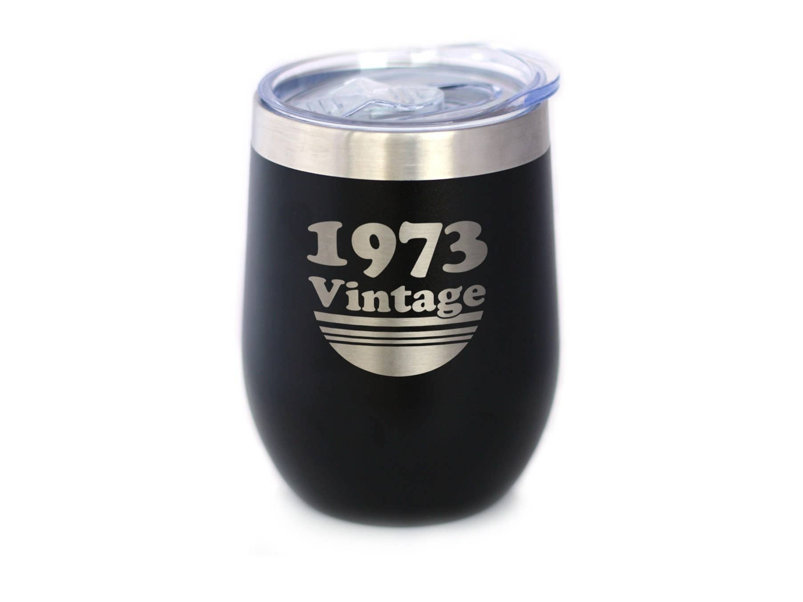 Vintage 1973 Insulated Wine Tumbler - 51st Birthday Gifts Bevvee