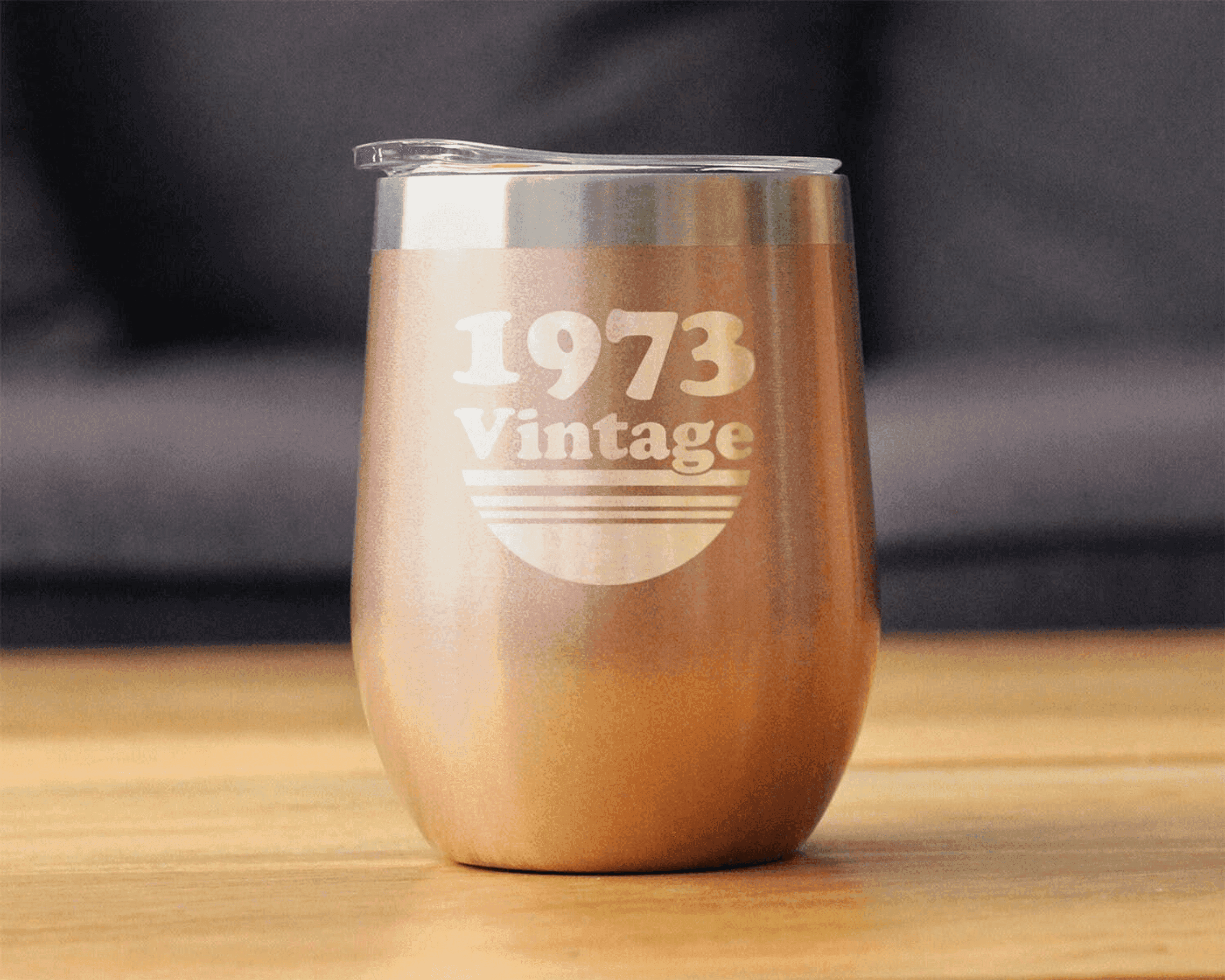 Vintage 1973 Insulated Wine Tumbler - 51st Birthday Gifts Bevvee