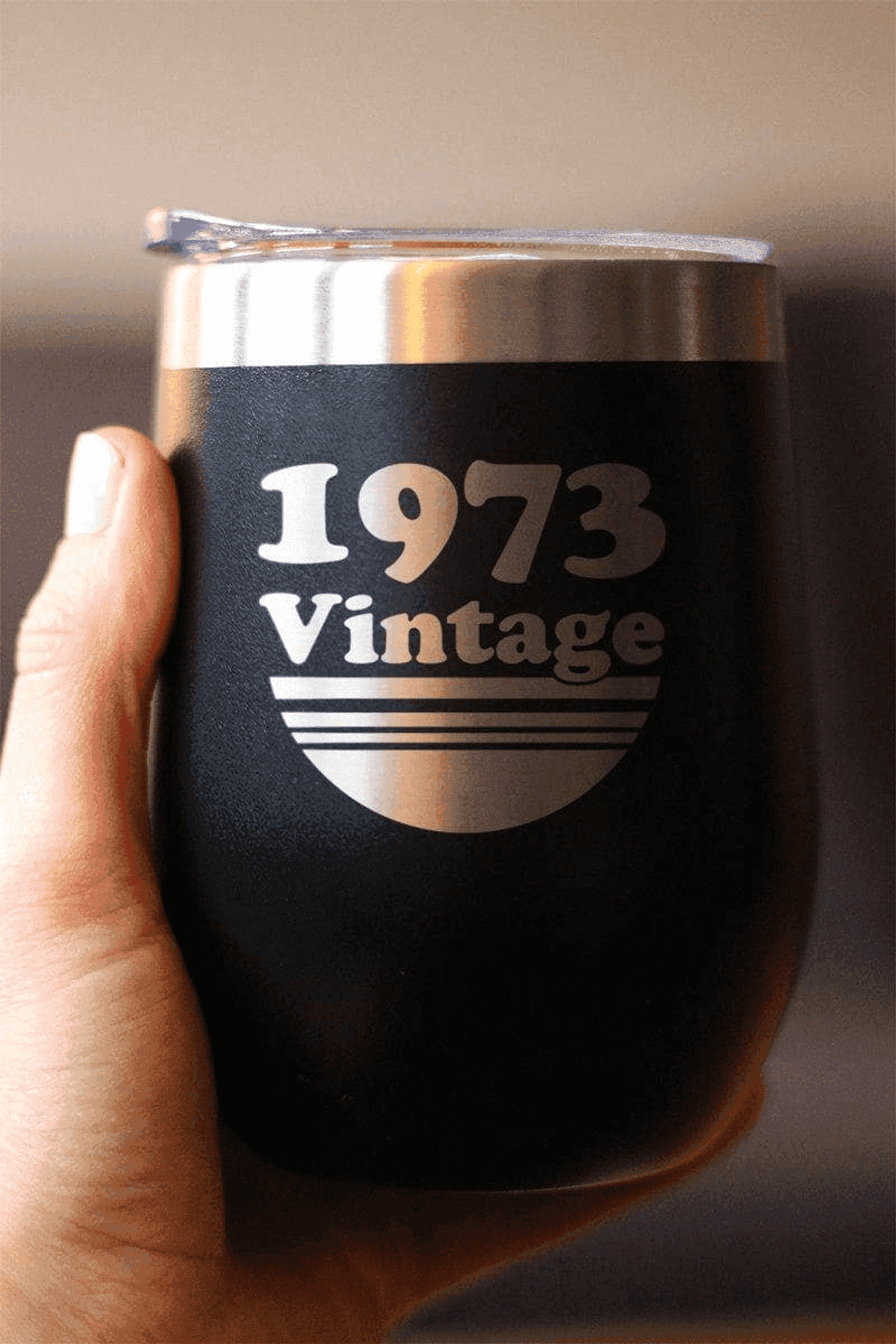 Vintage 1973 Insulated Wine Tumbler - 51st Birthday Gifts Bevvee