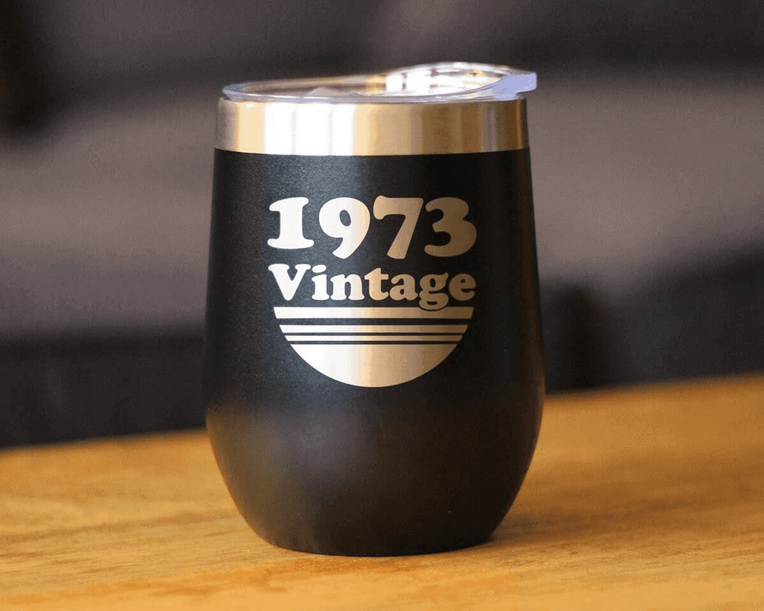 Vintage 1973 Insulated Wine Tumbler - 51st Birthday Gifts Bevvee