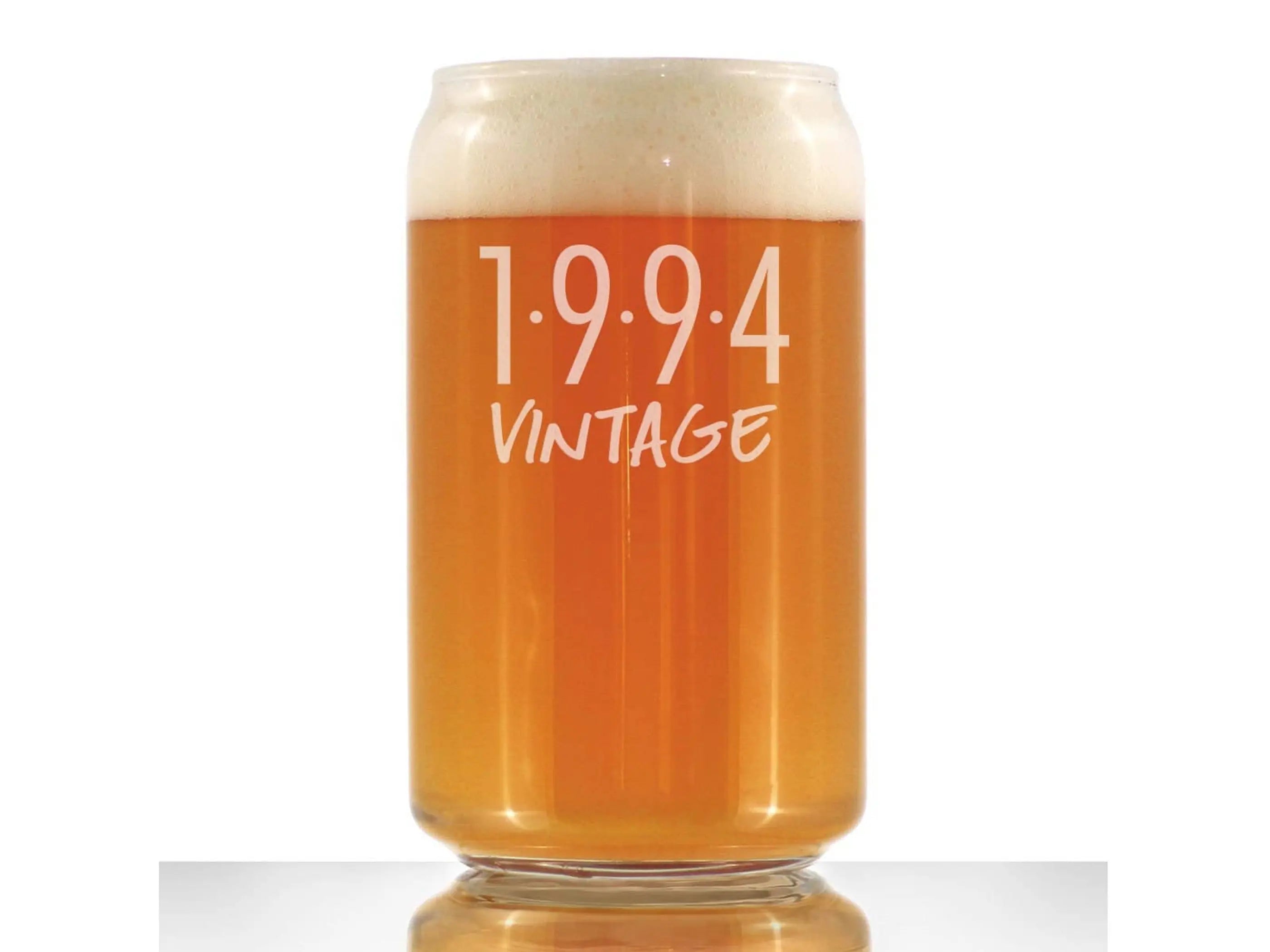 Vintage 1994 Beer Can Pint Glass - 30th Birthday Gifts Bevvee