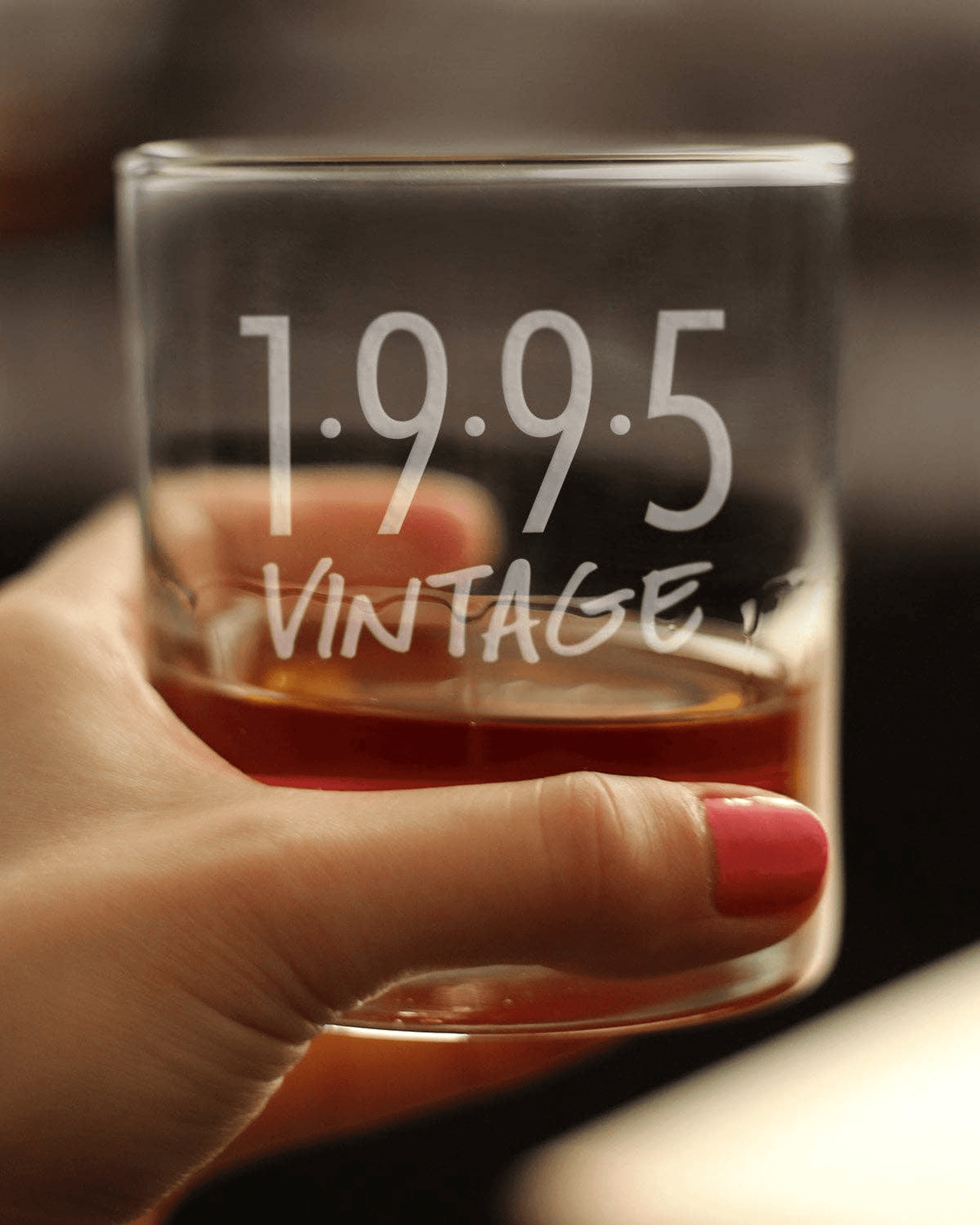 Vintage 1995 Whiskey Rocks Glass - 29th Birthday Gifts Bevvee