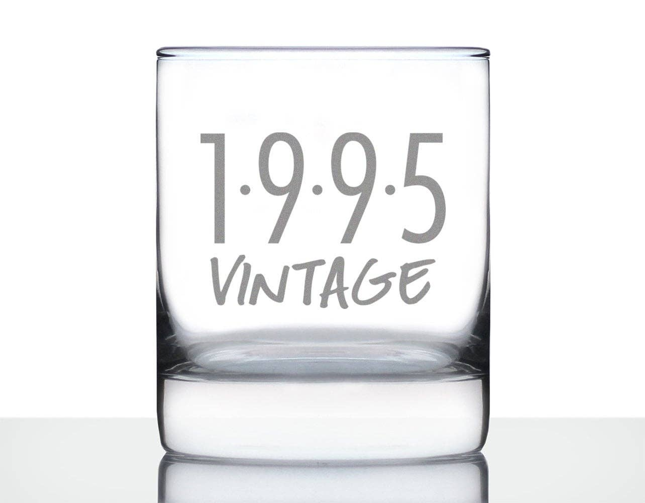 Vintage 1995 Whiskey Rocks Glass - 29th Birthday Gifts Bevvee