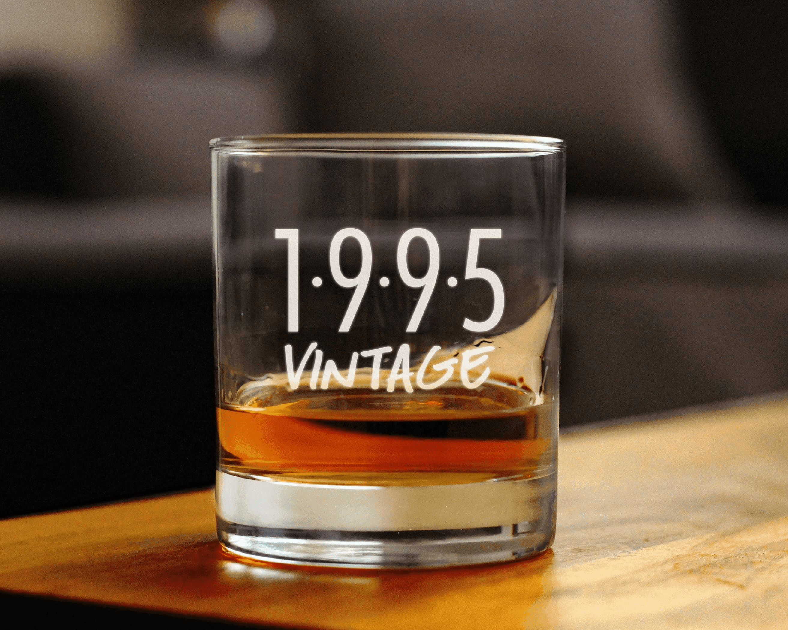 Vintage 1995 Whiskey Rocks Glass - 29th Birthday Gifts Bevvee