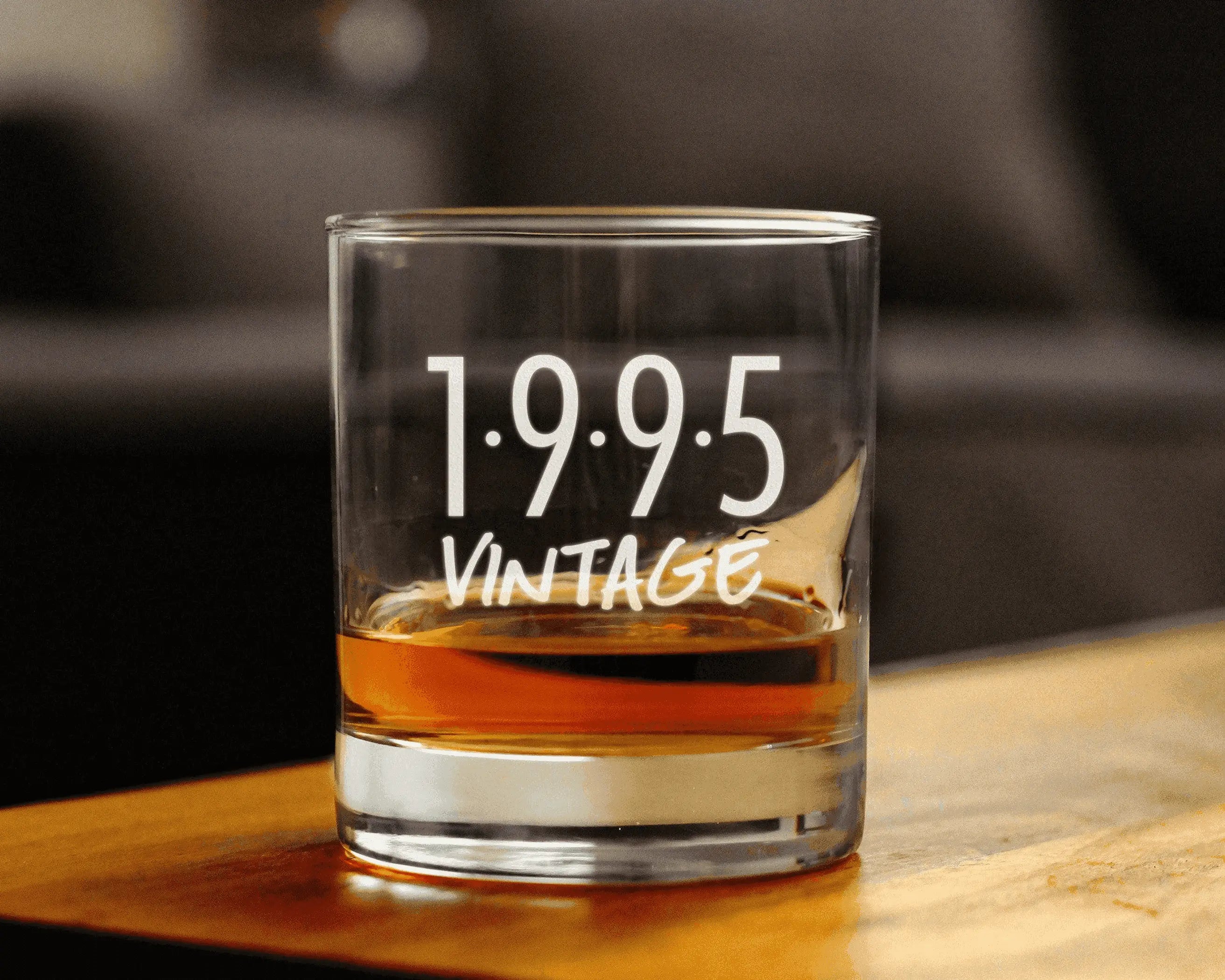 Vintage 1995 Whiskey Rocks Glass - 29th Birthday Gifts Bevvee