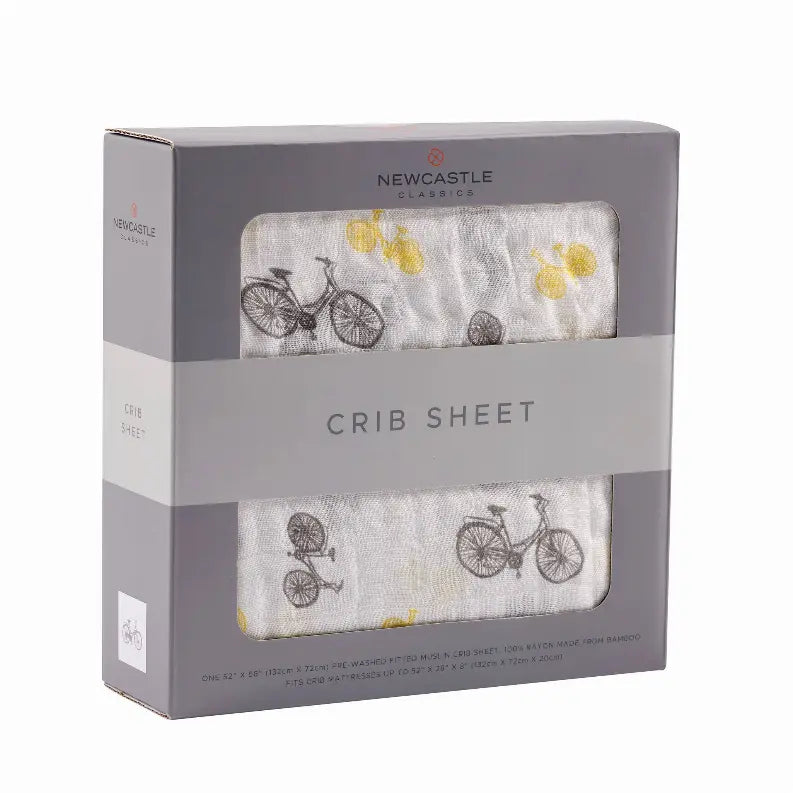 Vintage Bicycle Crib Sheet Newcastle Classics