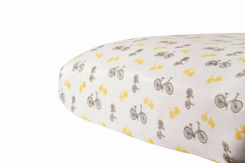 Vintage Bicycle Crib Sheet Newcastle Classics