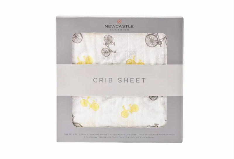 Vintage Bicycle Crib Sheet Newcastle Classics