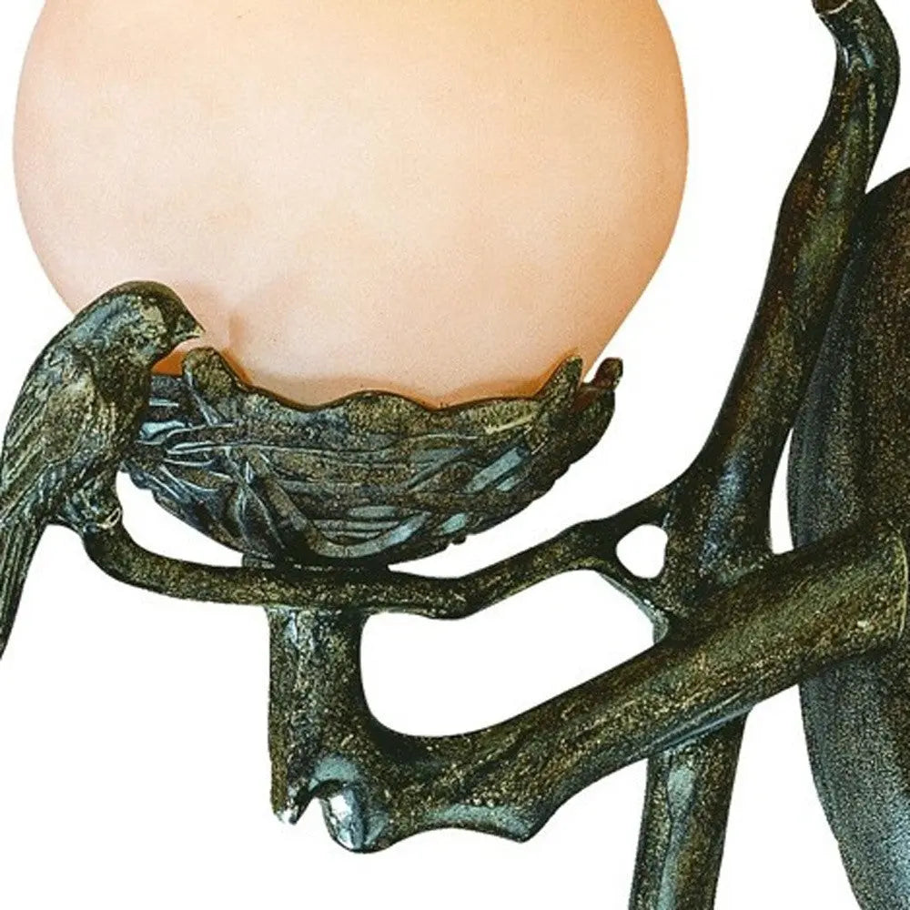 Vintage Black and Gold Bird Detail Lantern Wall Light Homeroots Outdoor