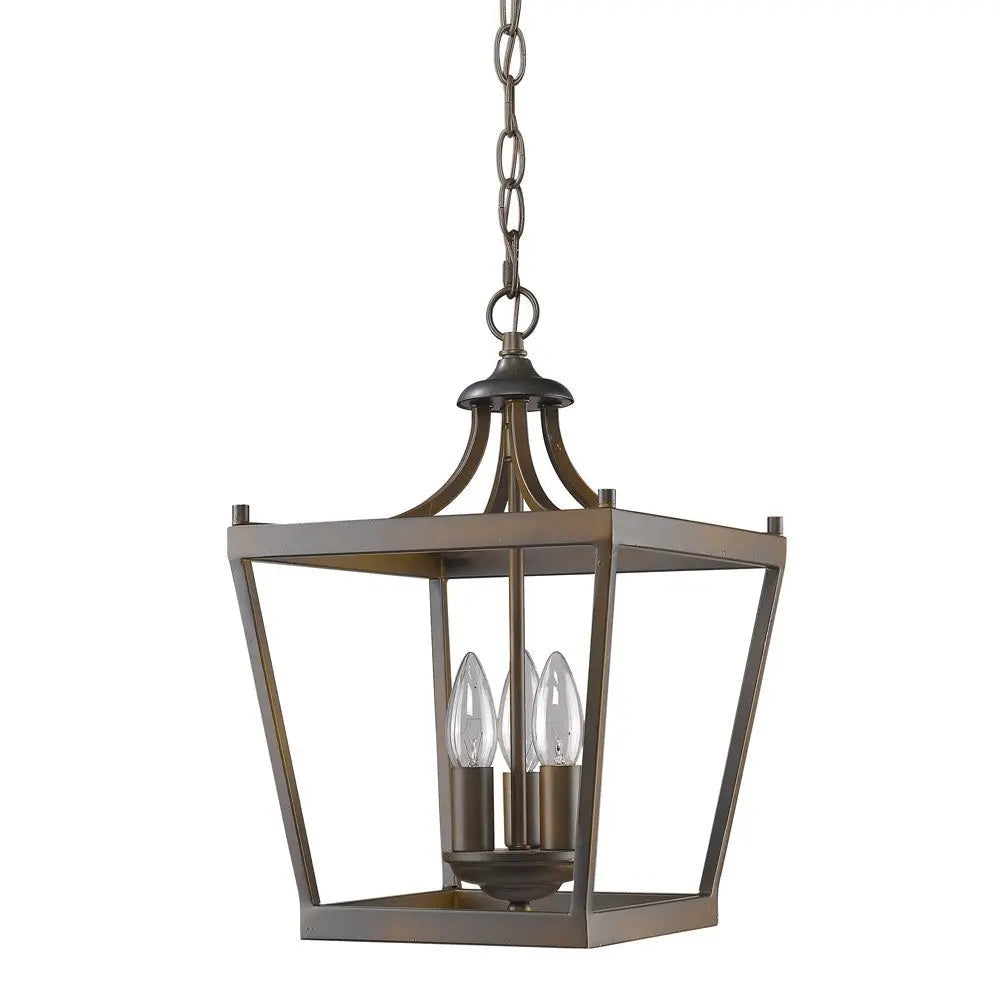 Vintage Brown Metal Tapered Hanging Light Homeroots Lighting