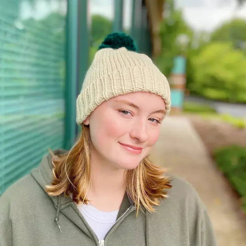 Vintage Charm Color Pom Beanie Ellison+Young