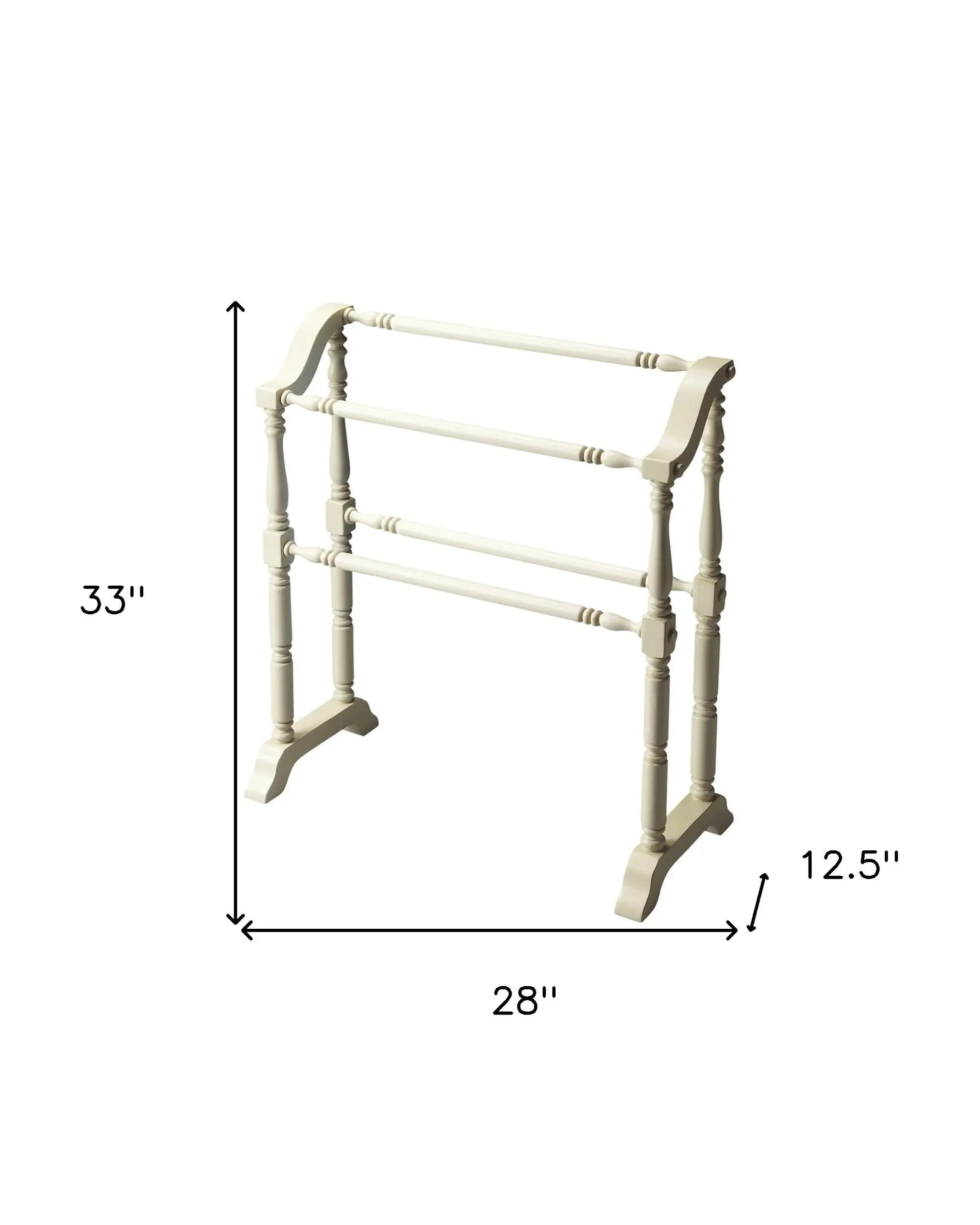 Vintage Cottage White Blanket Stand Homeroots Organization