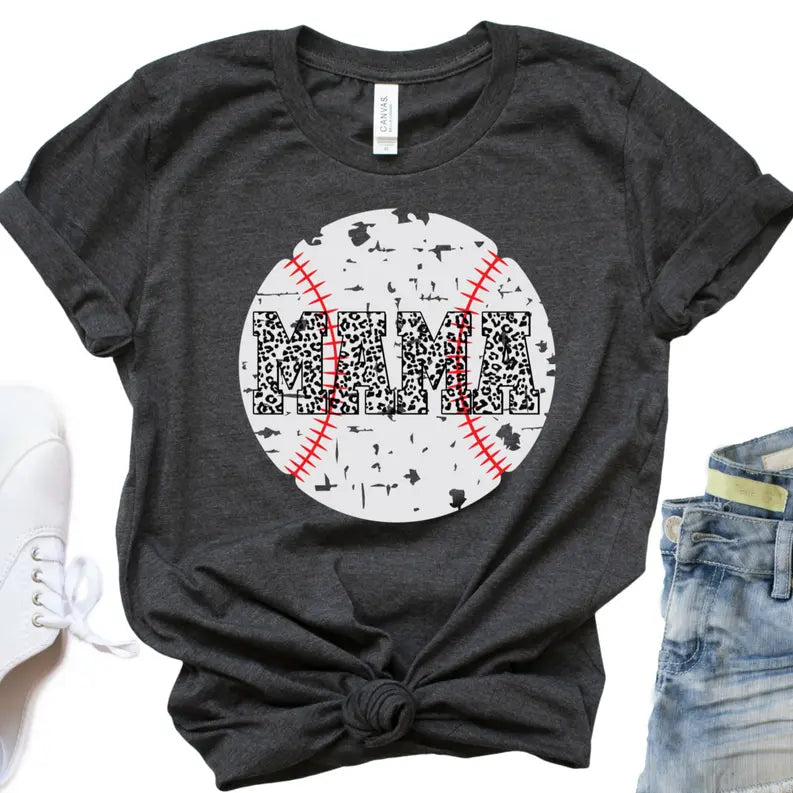 Vintage Style Baseball Mom T-Shirt Dream Team Designs