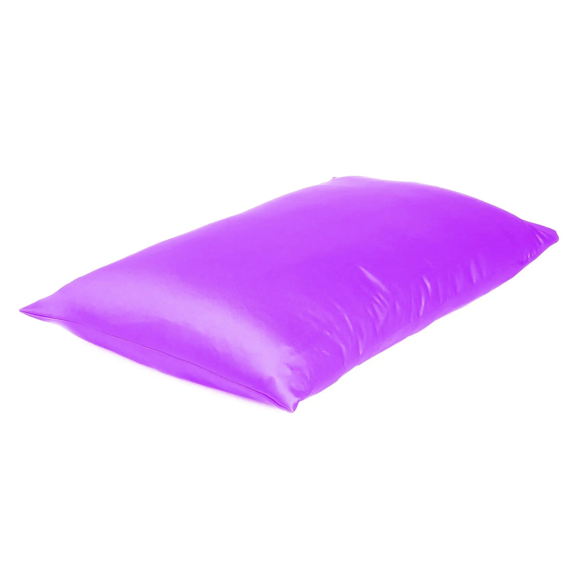 Violet Dreamy Set Of 2 Silky Satin Standard Pillowcases Homeroots Bed & Bath