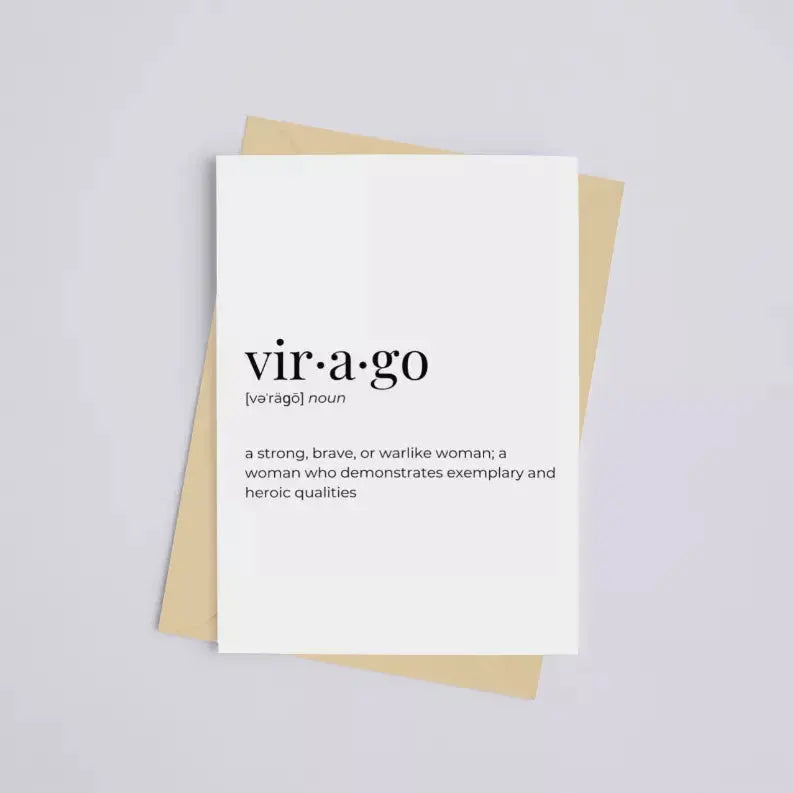 Virago - Greeting Card/Wall Art Print Black Cat Bazaar