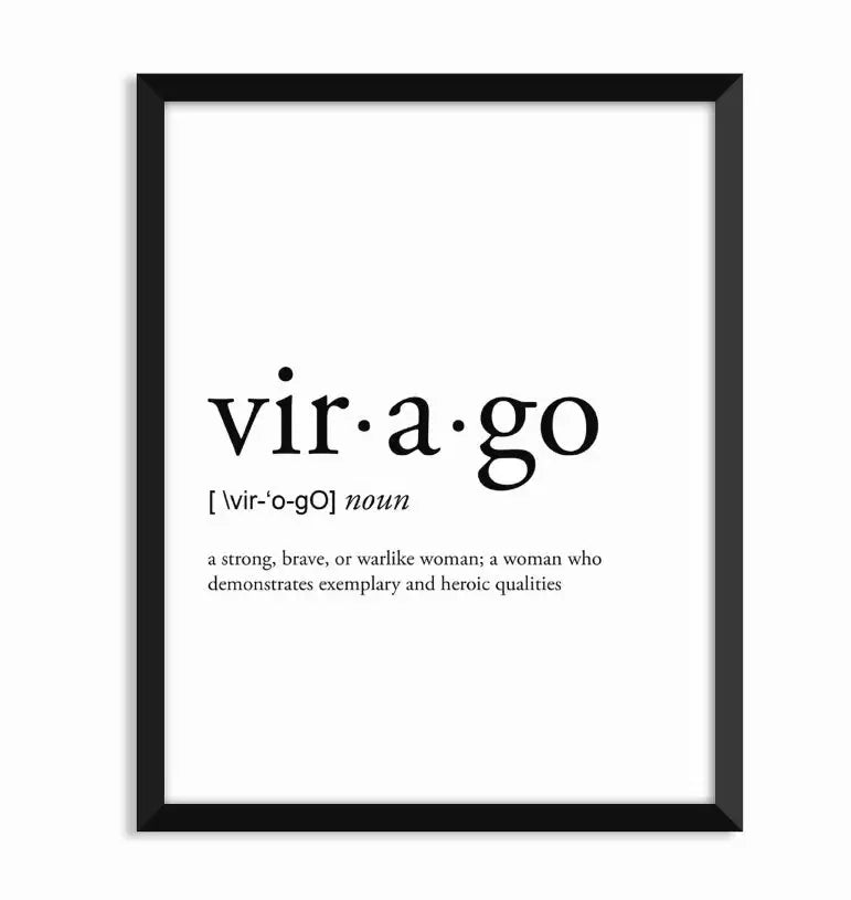 Virago - Greeting Card/Wall Art Print Black Cat Bazaar