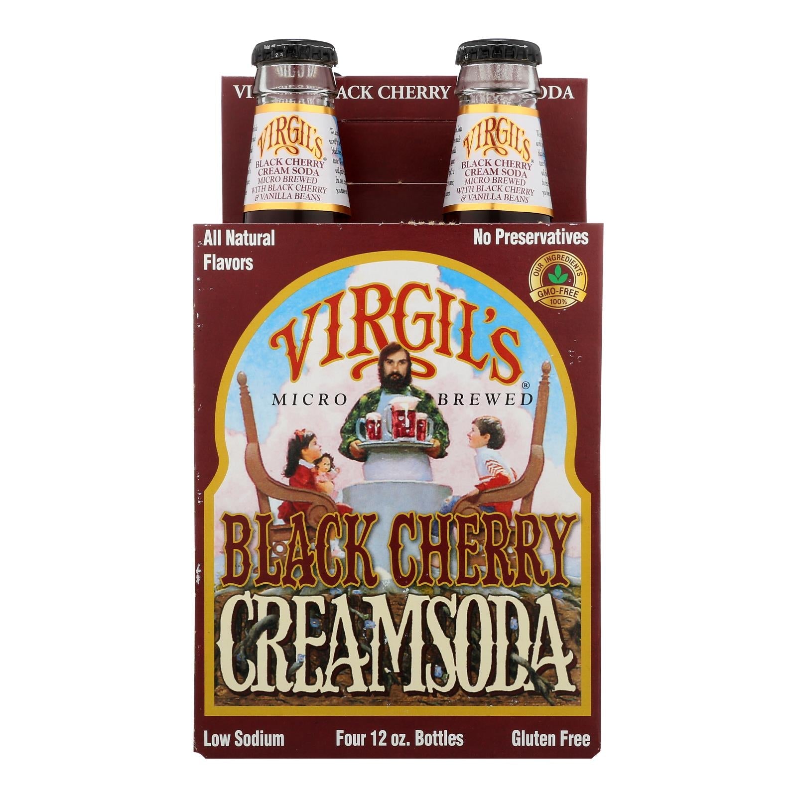 Virgil's Rootbeer Cream Soda - Black Cherry - Case Of 6 - 12 Fl Oz. Virgil's