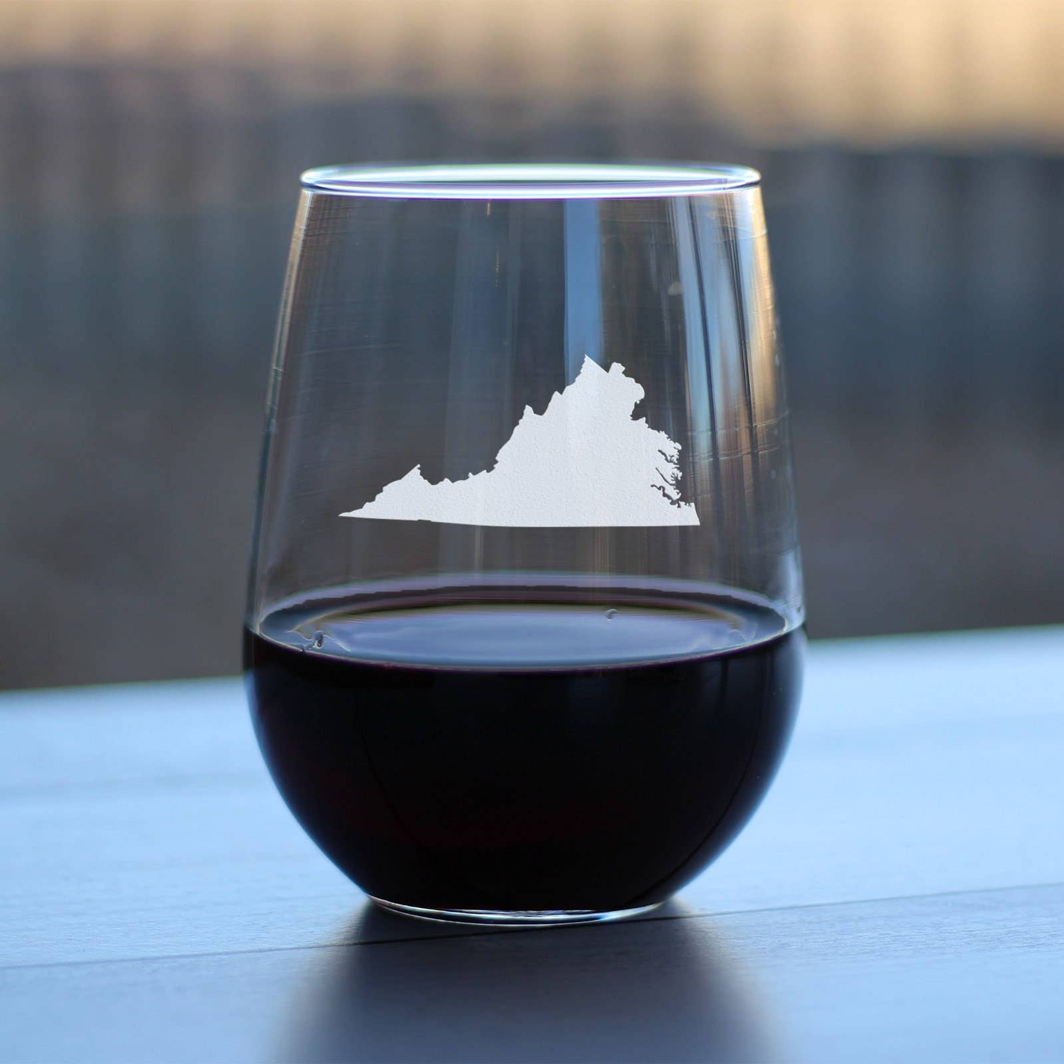 Virginia Outline Stemless Wine Glass - Virginian Gifts Bevvee