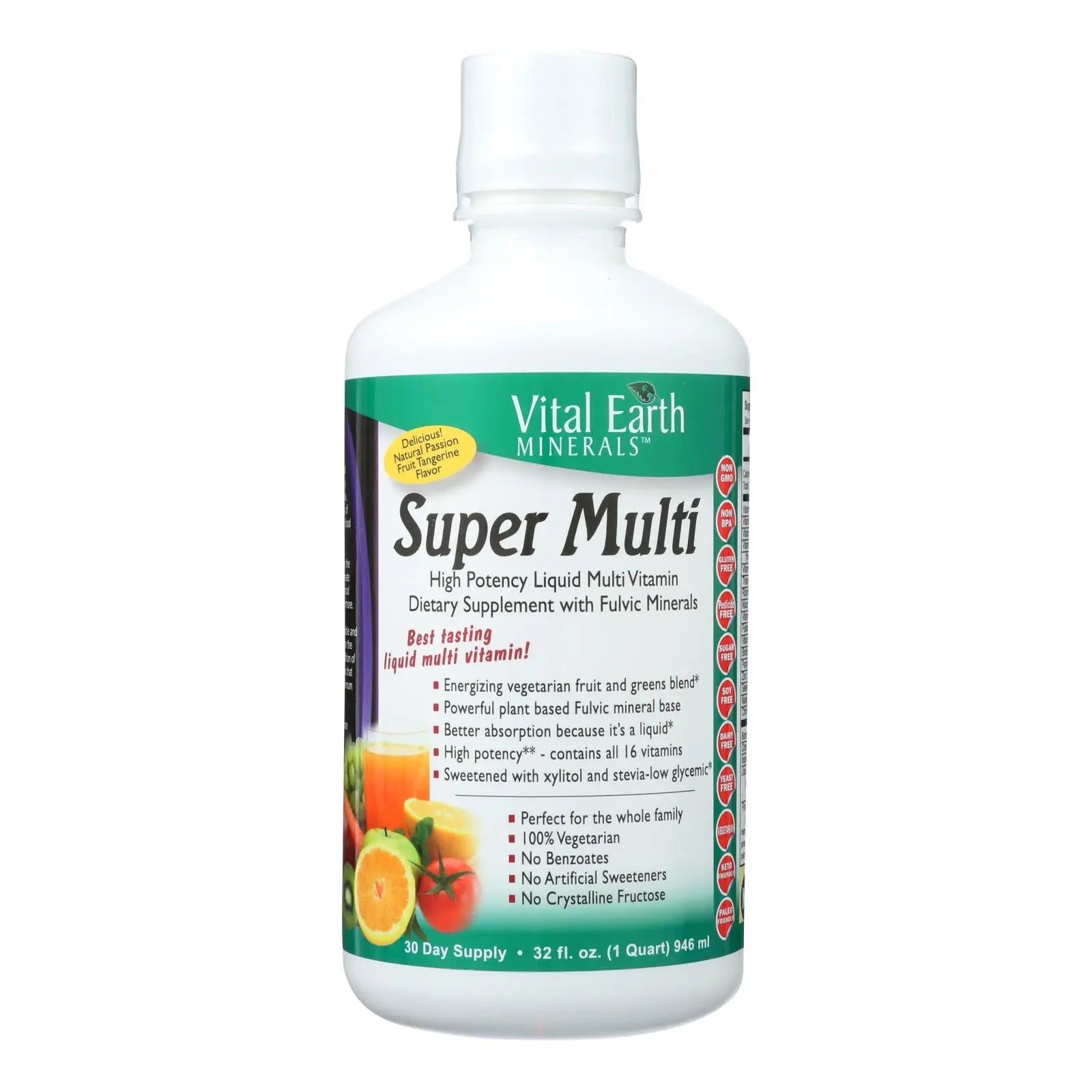 Vital Earth Minerals Super Multi Passion Fruit - 32 Fl Oz Vital Earth Minerals