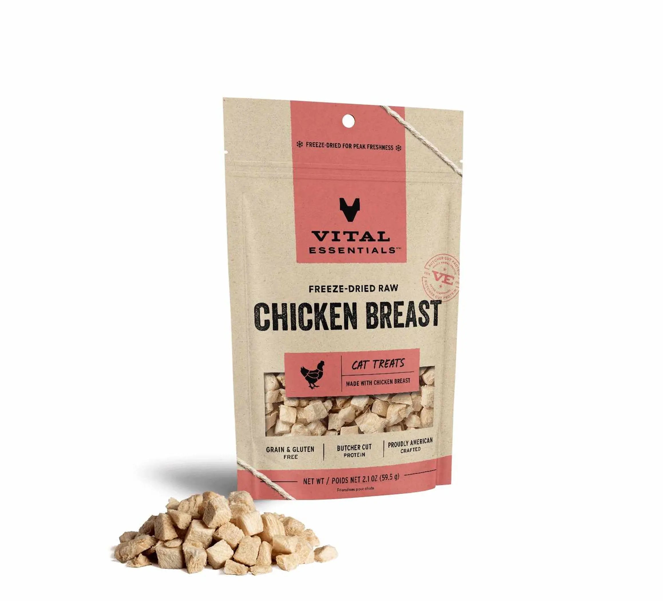 Vital Essentials® Freeze-Dried Raw Chicken Breast Cat Treats, 2.1 oz Vital Essentials