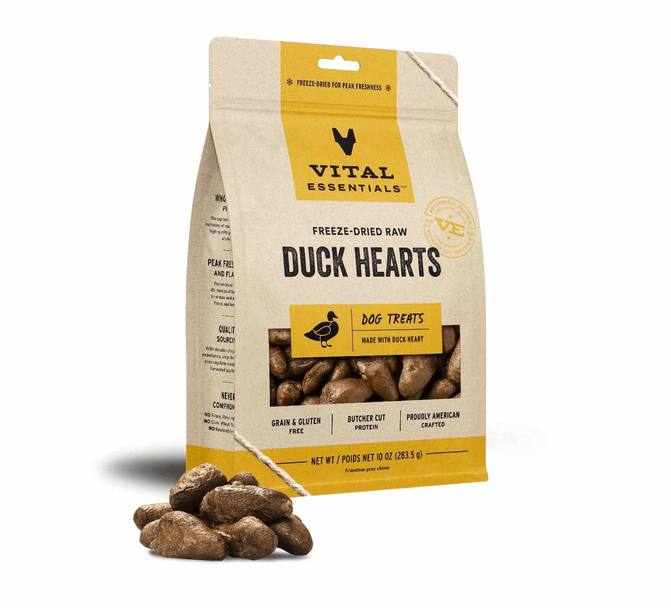 Vital Essentials® Freeze-Dried Raw Duck Hearts Dog Treats, 10 oz Vital Essentials