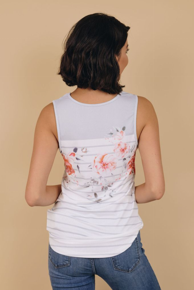 Vito Floral Striped Tank Stay Warm in Style