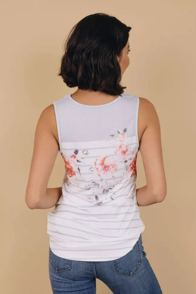 Vito Floral Striped Tank Stay Warm in Style