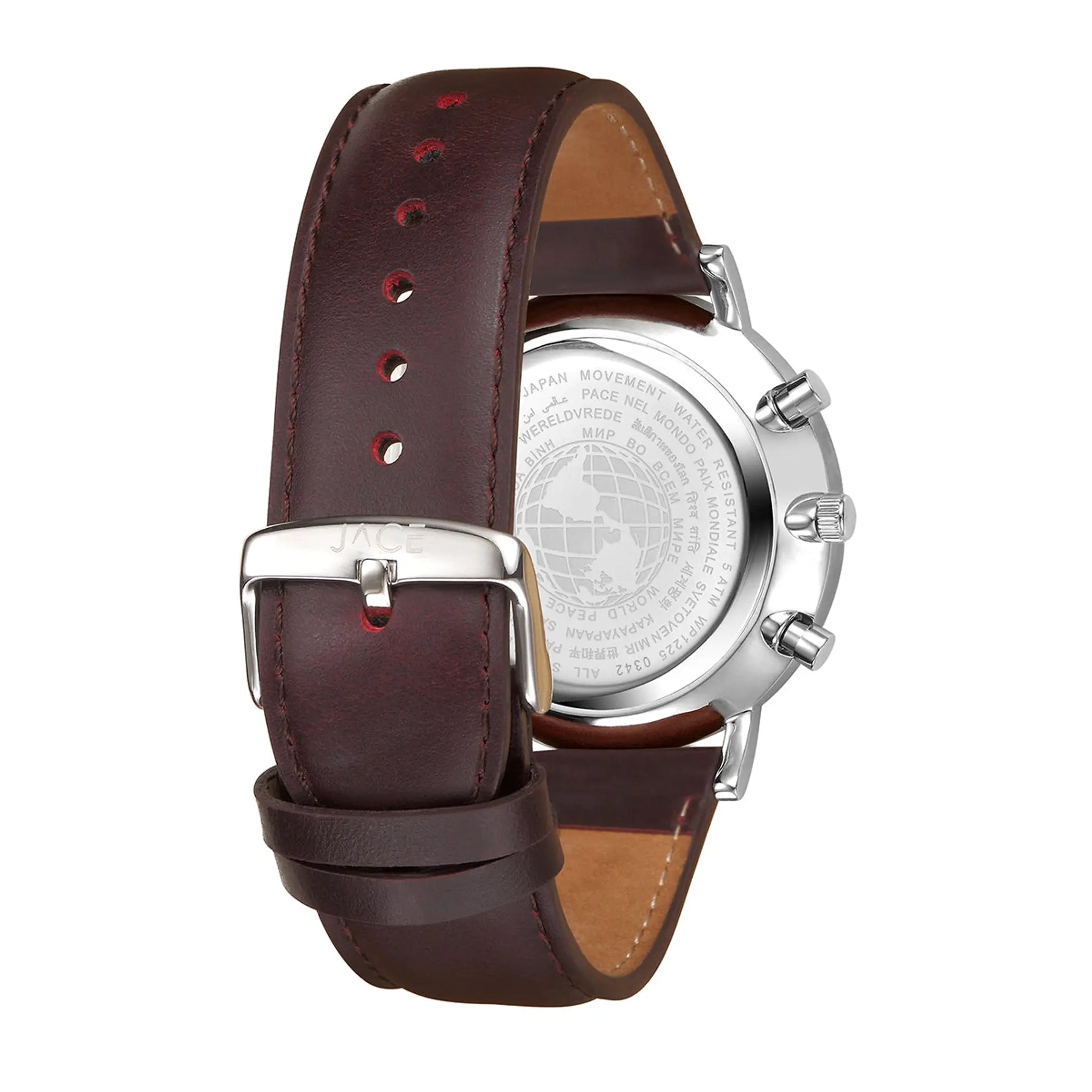 "WARSAW" MENS LEATHER BAND CHRONOGRAPH WATCH Lurella Cosmetics