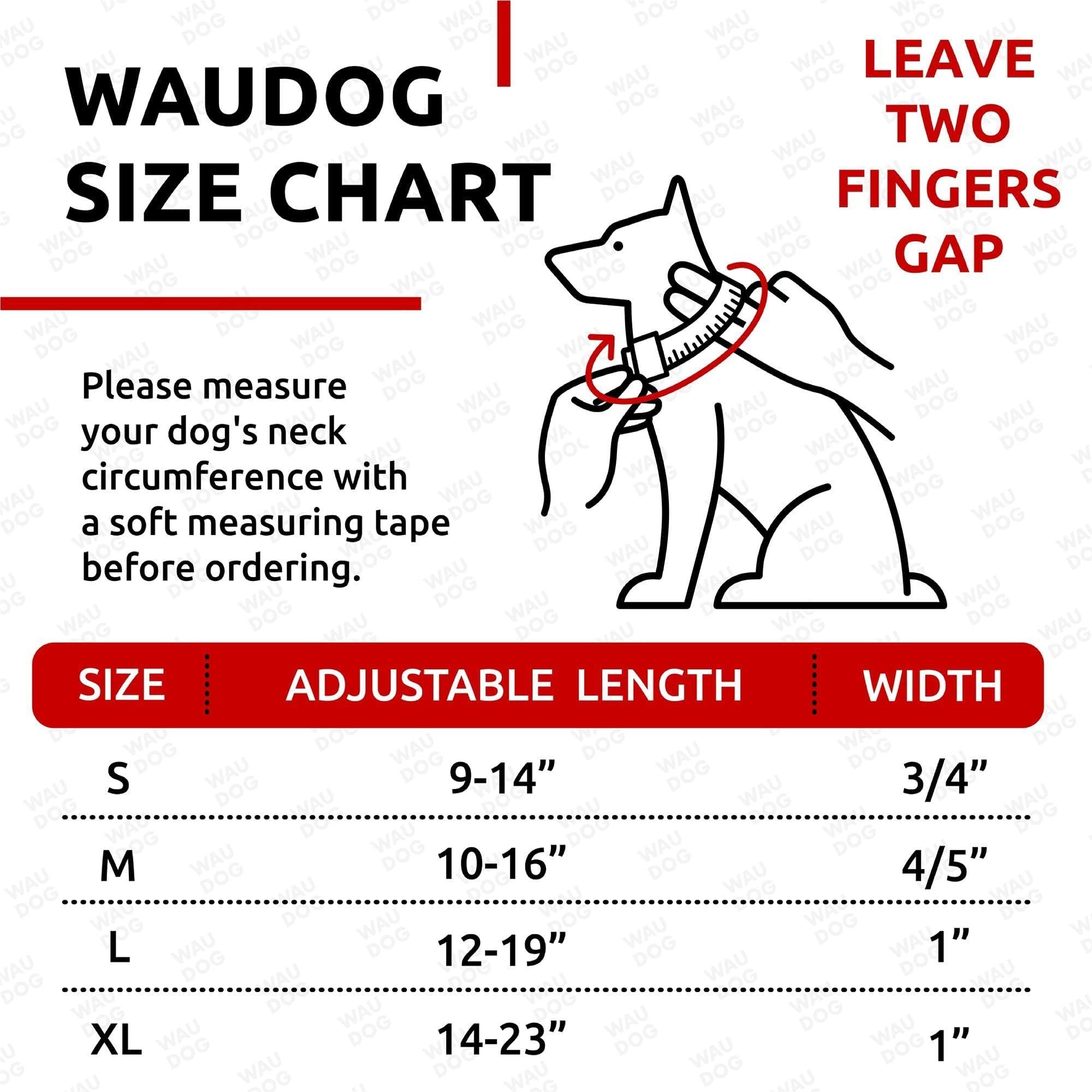 WAUDOG Ultra Soft Rolled Leather Dog Collar for Small Dogs   Soft Padded Dog Collars for Medium Dogs   Puppy Collars for Large Breed Dogs   Male and Female Dog Collar Waudog