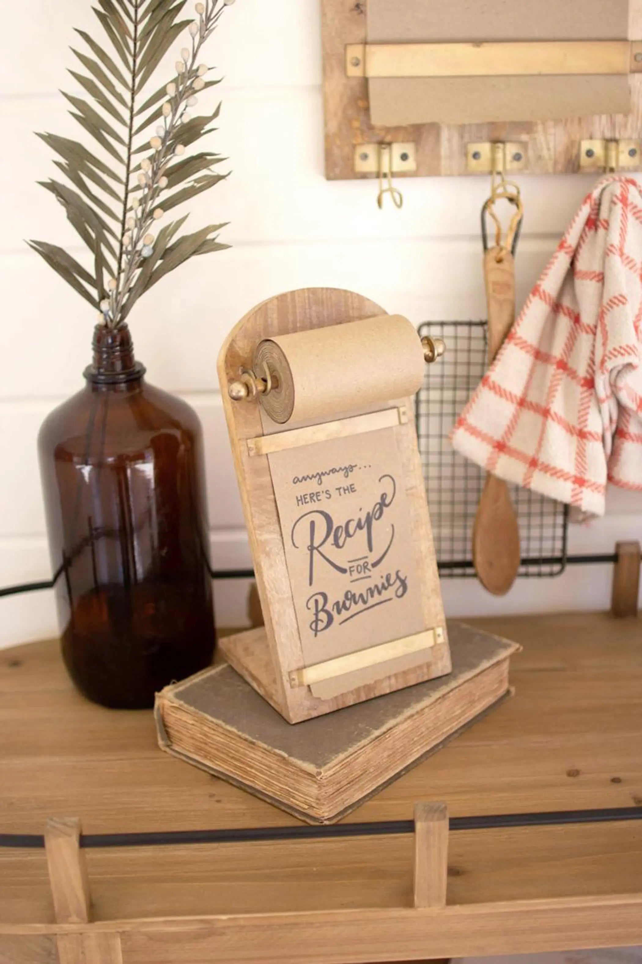 WOODEN TABLETOP NOTE ROLL Kalalou