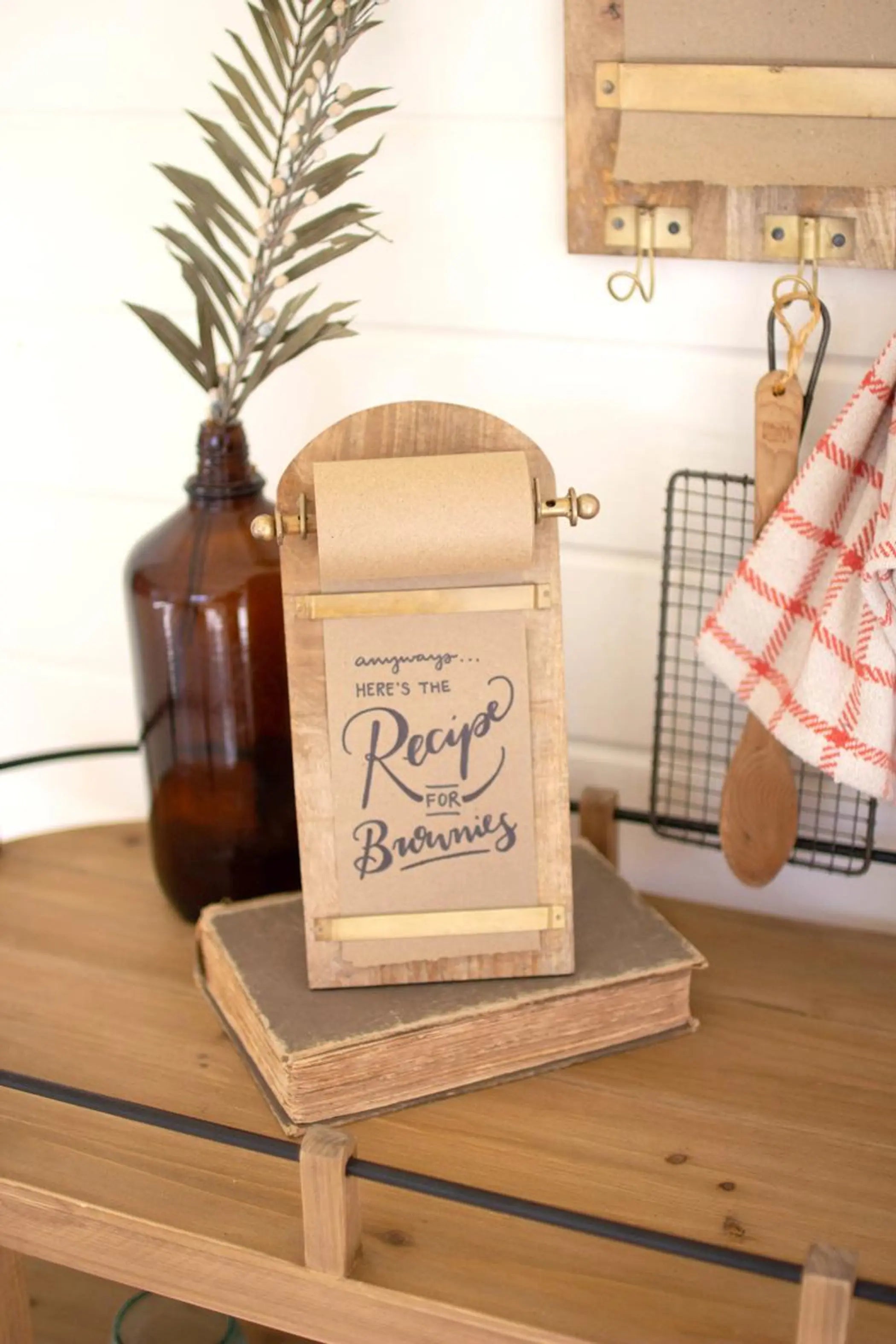 WOODEN TABLETOP NOTE ROLL Kalalou