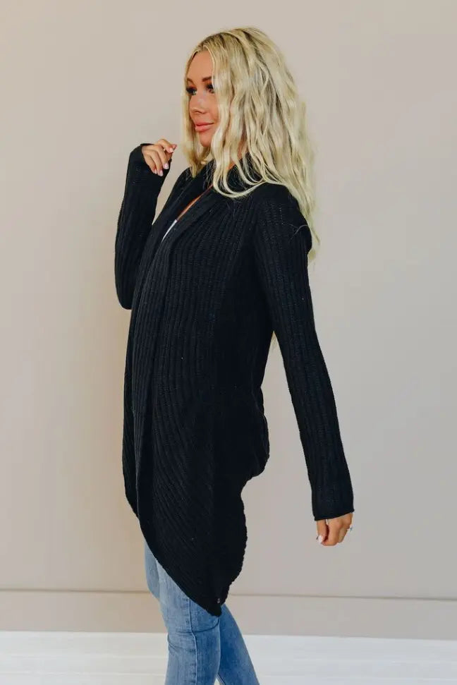 Waffle Around Long Cardigan Stay Warm in Style