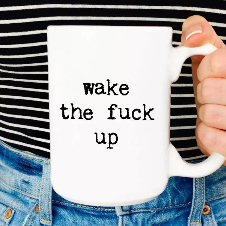Wake up ceramic coffee mug Mug & Mini