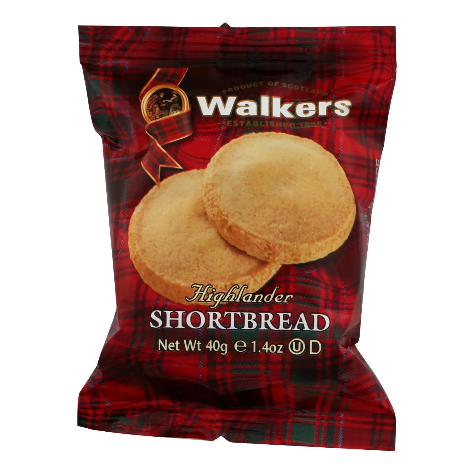 Walkers Shortbread - Cookies 2 Hlndr 18 Ct Display - Case Of 18 - 1.4 Oz Walkers Shortbread