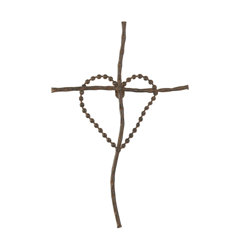 Wall Cross Heart On Cross Metal Dicksons Inc