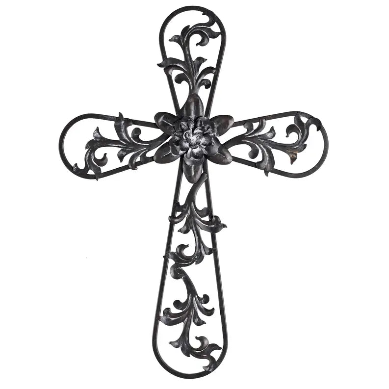 Wall Cross With Vines Metal 23h Dicksons Inc