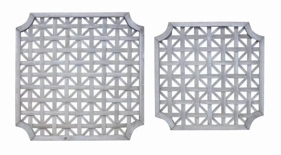Wall Hanging (Set of 2) 23.25"SQ, 27.25"SQ Wood Melrose Intl.