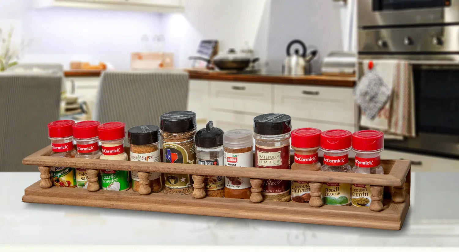 Wall Mounted 23.50 " Wood Spice Rack Homeroots Kitchen & Dining