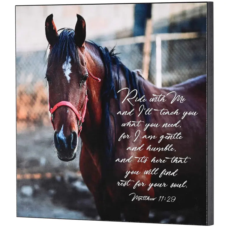 Wall Plaque Ride With Me Matthew 11:29 Dicksons Inc